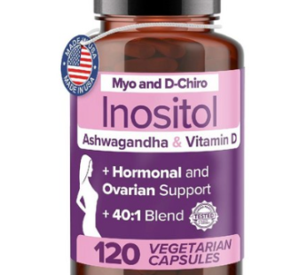 INTIMATE ROSE MYO-Inositol D-Chiro Inositol Supplement for Women-Hormonal Balanced Vitamin D3 + Ashwagandha