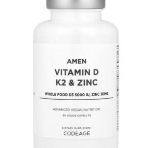 Code Age AMEN Vitamin D K2 Zinc 60 tablets D3 5000IU K 90mcg Jingk