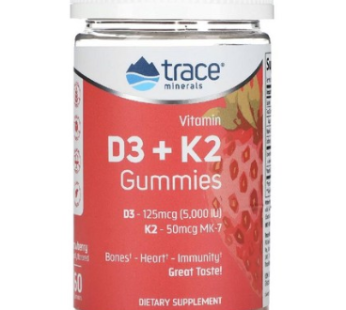 Trace Vitamin D3+K2 Gumi Jelly 60 D3 5000IU K2 50mcg Menna Quinon