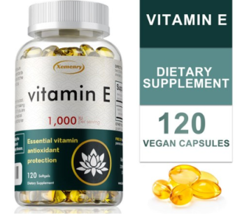 Vitamin E Capsule 1000 IU -Hair skin nail face healthy immunity support, 1, 120 tablets