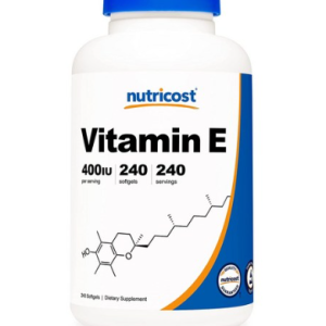 “Nutri Coast NUTRI COOSAR Vitamin E 400IU Gluten Free Soft Gel, 240 tablets, 1”