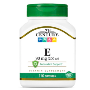 21st century vitamin E 90mg 200IU soft gel, 1, 110 tablets