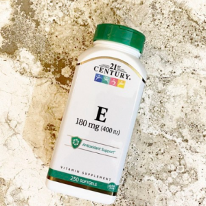 21st century vitamin E 180mg 400IU soft gel, 250 tablets, 1
