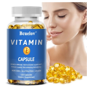 Vitamin E Capsule -An antioxidant that supports healthy skin hair nail bone immune system and prevents cell damage.