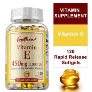 Vitamin E 1000IU 450mg Capsule -Prevention of skin hair and eye health support aging, 1, 60 tablets