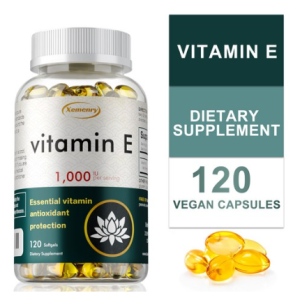 Vitamin E Capsule 1000IU -Hair skin nail face healthy immunization support, 1, 60 tablets
