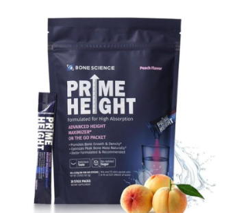 BON on E Science Prime Height Powder -Calcium Magnesium Zinc and Vitamin B6 B6 B12 C D3 EK Daily Multivitamin -Stick, BON E Science Prime Height Po, 1