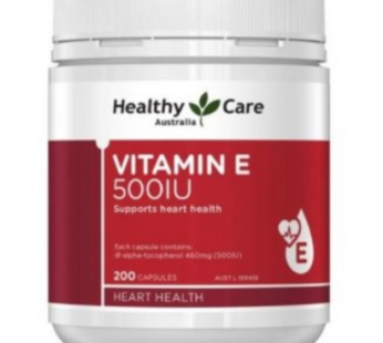 ” Healthy Care Vitamin E 500IU 200 Capsules”