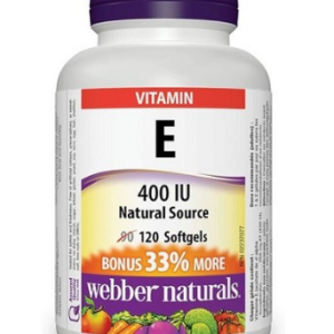 Webber Naturals Vitamin E Nutrition Vitamin E 400IU 120 tablets, 1