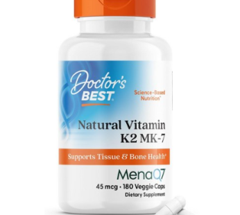 Dr. Best Natural Vitamin K2 MK-7 45mcg Vege Cap, 180 tablets, 1