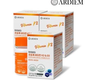 Ardm Hibita Supercommittee Vitamin K2 & D3 Menna Quinon MK7 300mg, 3, 60 tablets