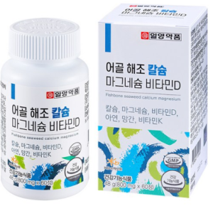 Ilyang Pharm Fishery Seaweed Calcium Magnesium Vitamin D Vitamin K 48g, 1