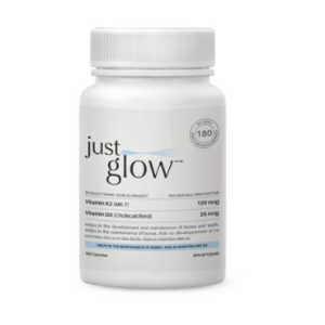 Just Glow Vitamin K2 + D3 MK7 120mcg + 1000 IU Vegetapsules, 1, 180 tablets